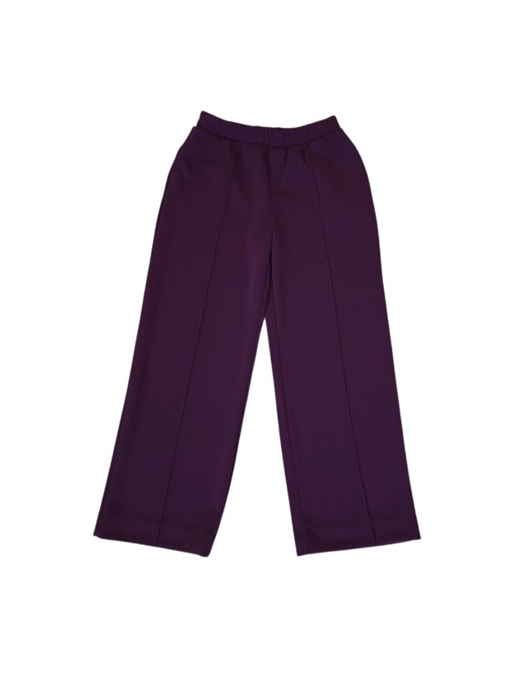 A New Day Womens Wide Leg silhouette Pull On Pants Recycled Blend Burgundy Size